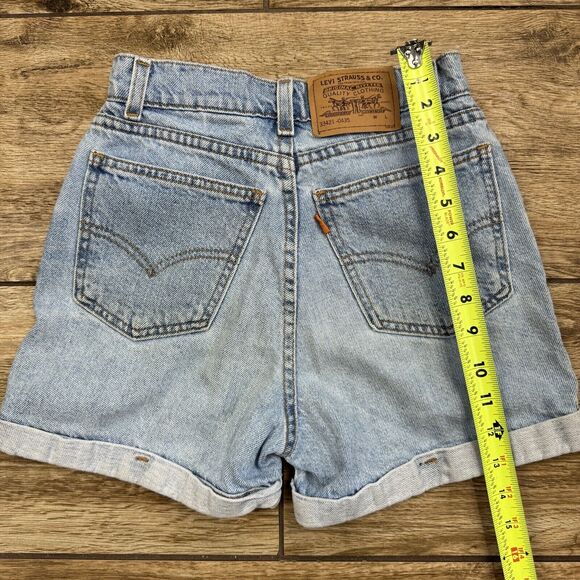 Vintage Levi Denim Jean Shorts Size Slim 14 mis - Picture 5 of 12